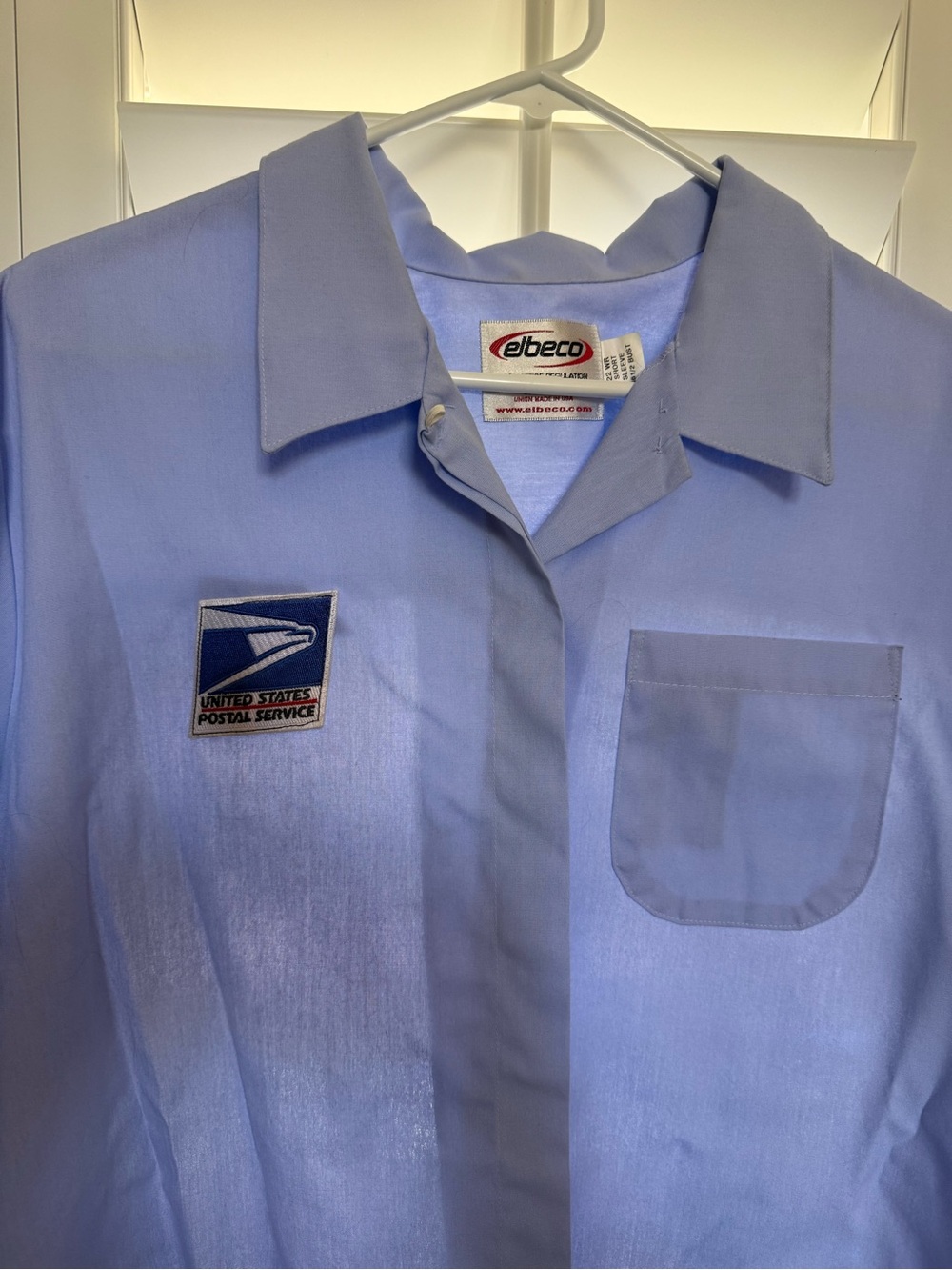 Halloween Costume. Complete set. Elbeco Blue USPS shirt shorts hat and shoes.